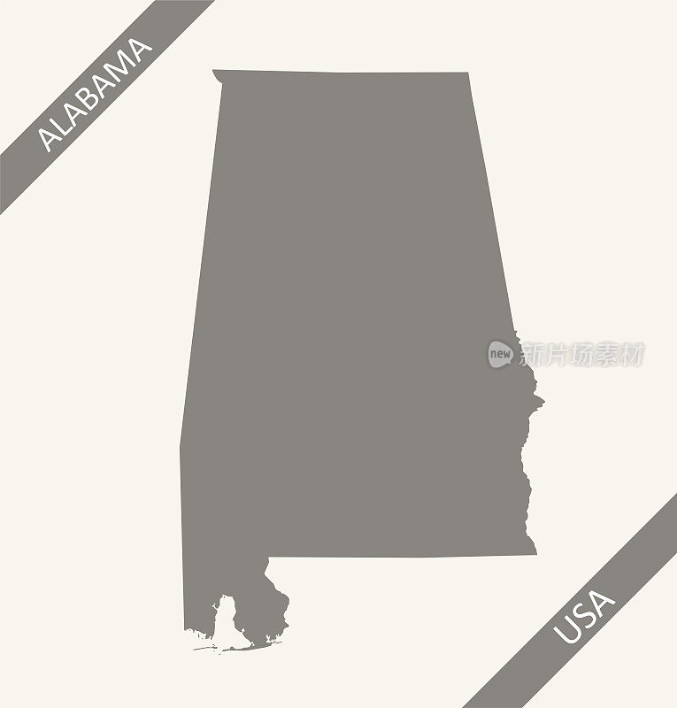 Blank map of Alabama